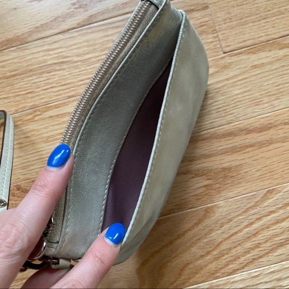 COACH Light Gold Sparkle Wristlet - Picture 3 of 5